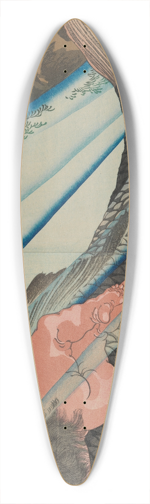 Tsukioka Yoshitoshi - Kintar Seizes the Carp 39.3 inch art pintail longboard deck