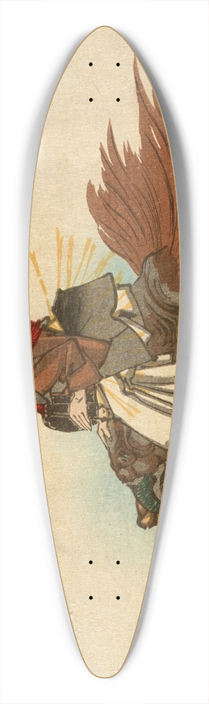 Tsukioka Yoshitoshi - Urashima Tar Returning on the Turtle 39.3 inch art pintail longboard deck