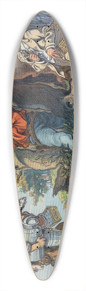 Udo Keppler - A double hold-up 39.3 inch art pintail longboard deck