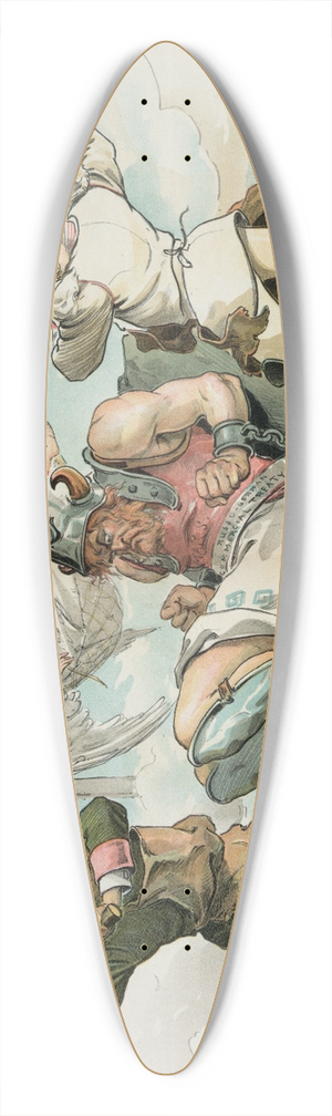 Udo Keppler - Chained!! 39.3 inch art pintail longboard deck