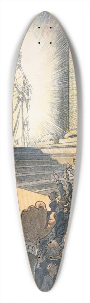 Udo Keppler - Crucify him! Crucify him 39.3 inch art pintail longboard deck