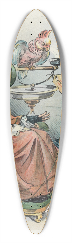 Udo Keppler - He is learning better 39.3 inch art pintail longboard deck