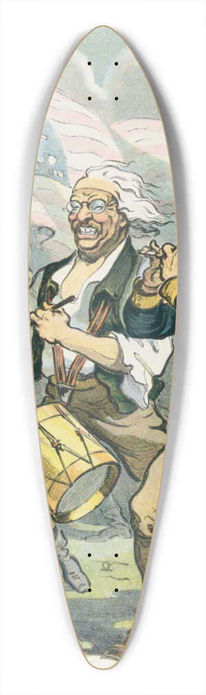 Udo Keppler - Teddy doodle 39.3 inch art pintail longboard deck