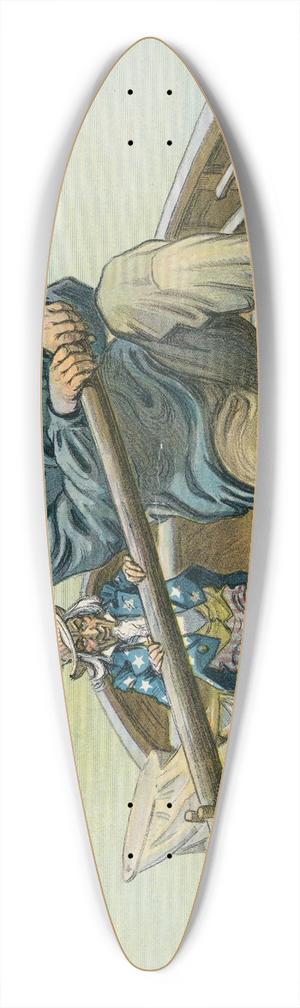 Udo Keppler - The helping hand 39.3 inch art pintail longboard deck