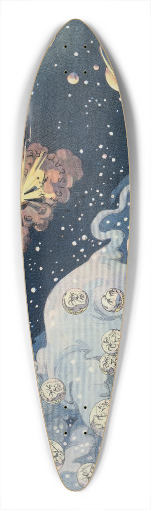 Udo Keppler - Where will it strike next 39.3 inch art pintail longboard deck