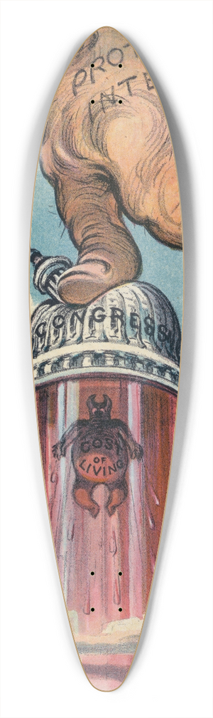 Udo Keppler - Why it goes up 39.3 inch art pintail longboard deck