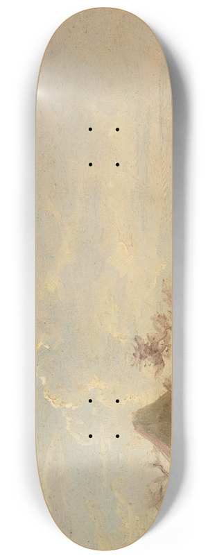 Gustav Friedrich Papperitz - Landschaftsstudie mit pflgendem Bauern 8.25 inch art skate deck