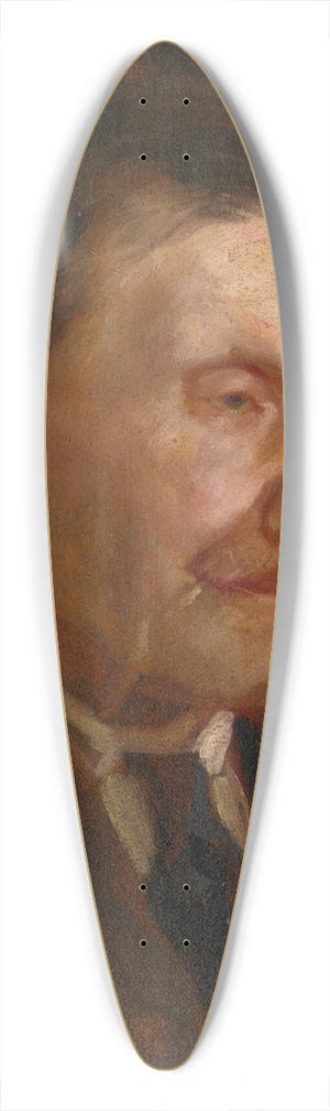 udovt Pitthordt - Head of an Old Man 39.3 inch art pintail longboard deck