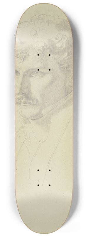 Gustav Heinrich Naecke - Bildnis des Bildhauers Johann Haller 8.25 inch art skate deck Gustav Heinrich Naecke - Bildnis des Bildhauers Johann Haller 8.25 inch art skate deck