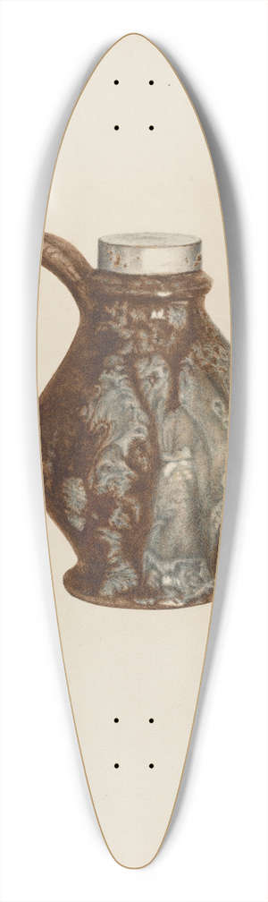 Ursula Lauderdale - Earthen Jug 39.3 inch art pintail longboard deck