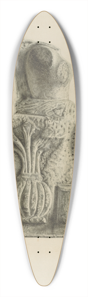 Ursula Lauderdale - Limestone Font 39.3 inch art pintail longboard deck