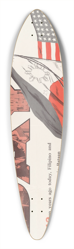 U.S. Information Agency - Bataan Day 39.3 inch art pintail longboard deck