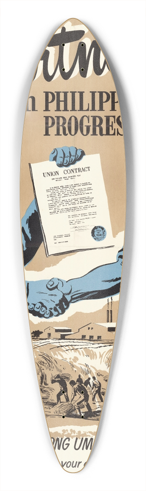 U.S. Information Agency - Partners in Phi. Progress 39.3 inch art pintail longboard deck