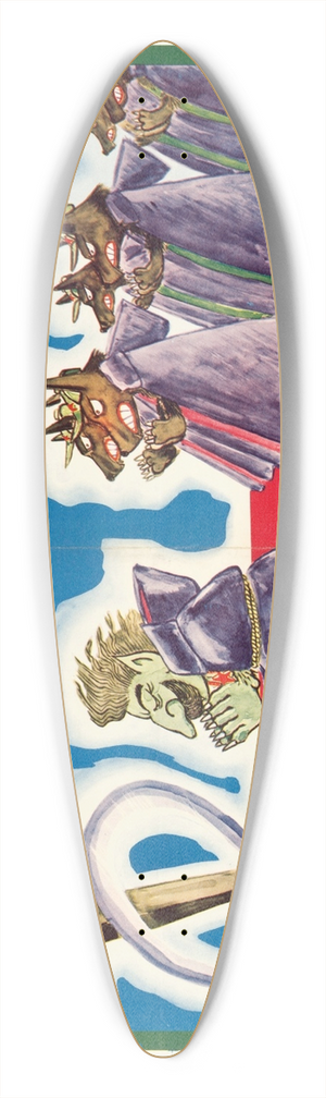 U.S. Information Agency - The Russian Wolf 39.3 inch art pintail longboard deck