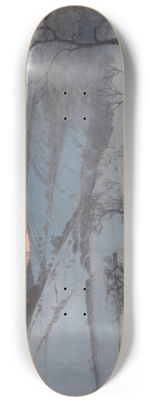 Gustav Kampmann - Wintermorgen bei Grtzingen 8.25 inch art skate deck
