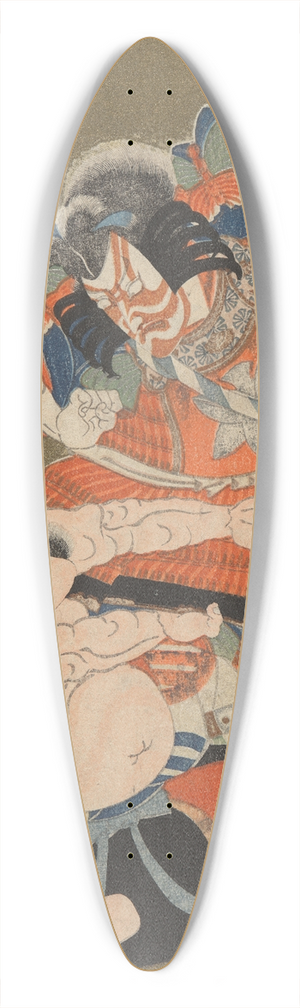 Utagawa Kunisada (Toyokuni III) - A Duel; Two Warriors 39.3 inch art pintail longboard deck