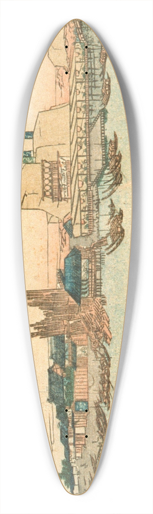 Utagawa Kuniyoshi - Sumida River Scene 39.3 inch art pintail longboard deck