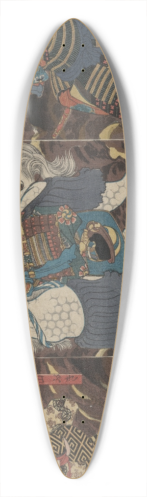 Utagawa Kuniyoshi - Wada yoshimori tomoe gozen yamabuki 39.3 inch art pintail longboard deck