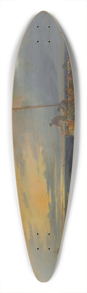 Vasilios Chatzis - Landing Ashore 39.3 inch art pintail longboard deck