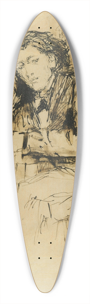 Vasily Surikov - The composer Anton Rubinstein (1829-1894) 39.3 inch art pintail longboard deck