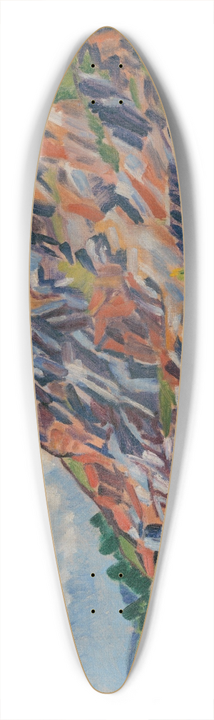 Vclav pla - Landscape Near Pyel 39.3 inch art pintail longboard deck
