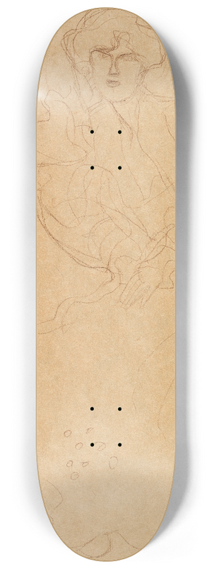 Gustav Klimt - Im Lehnstuhl Sitzende von vorne 8.25 inch art skate deck