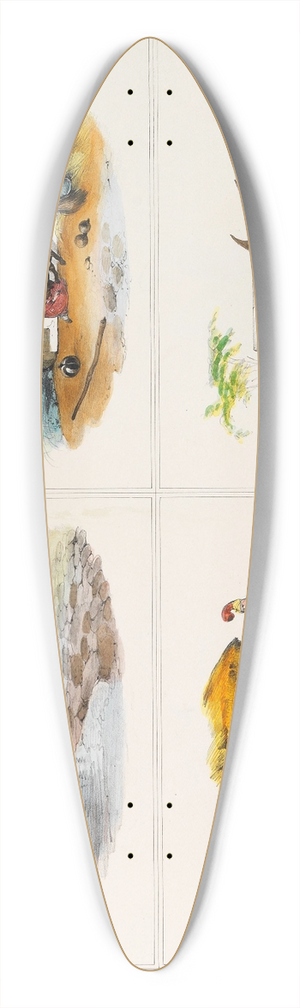 Victor Adam - ABCD 39.3 inch art pintail longboard deck