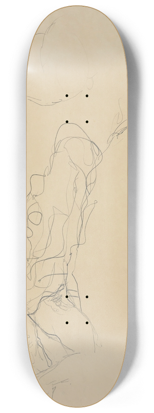 Gustav Klimt - Liegender Halbakt nach links 8.25 inch art skate deck
