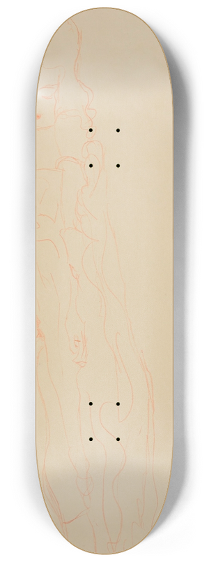 Gustav Klimt - Liegender Halbakt nach rechts 8.25 inch art skate deck