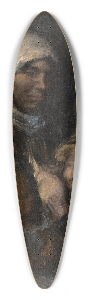 Victor Hageman - Mother and Child 39.3 inch art pintail longboard deck