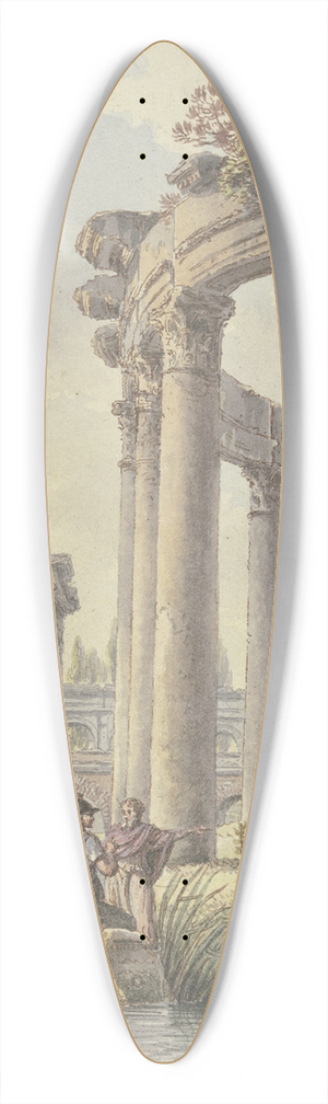 Victor-Jean Nicolle - Architektonisches Capriccio; Ruinen eines Rundtempels, im Hintergrund die Trajansule 39.3 inch art pintail longboard deck