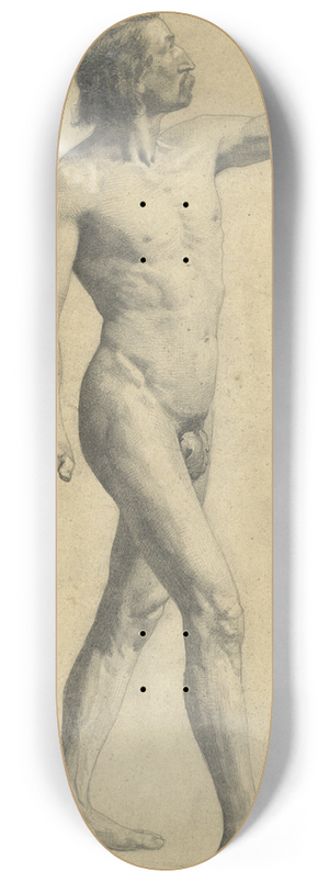 Gustav Klimt - Mnnlicher Akademieakt in Bewegung 8.25 inch art skate deck