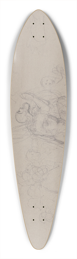 Victor Mller - Eine Schar kniend Betender, der vordere ein Krieger mit Banner 39.3 inch art pintail longboard deck