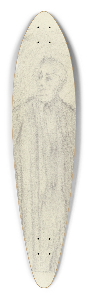 Victor Mller - Kniebild eines Mannes in langem, talarartigem Rock 39.3 inch art pintail longboard deck