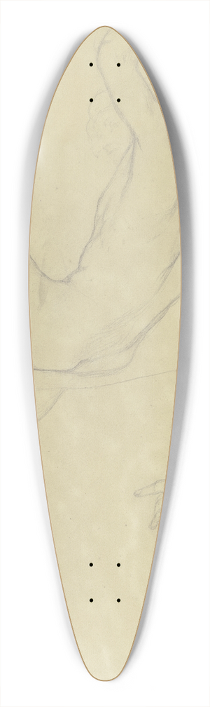 Victor Mller - Rckansicht eines auf einem Ast sitzenden mnnlichen Aktes 39.3 inch art pintail longboard deck