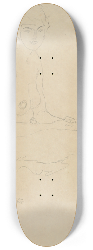 Gustav Klimt - Sitzender Akt nach 8.25 inch art skate deck