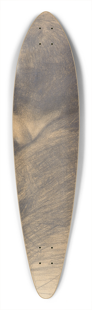 Vilhelm Hammershi - Self-Portrait seen from behind 39.3 inch art pintail longboard deck
