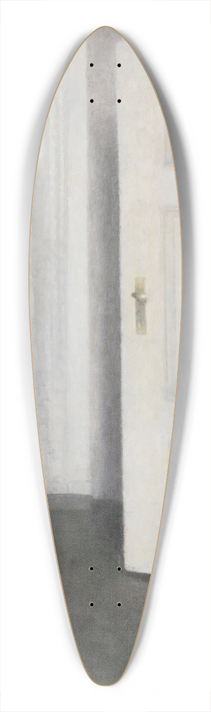 Vilhelm Hammershi - White doors, strandgade 30 39.3 inch art pintail longboard deck