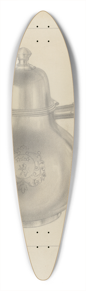 Vincent Carano - Silver Coffee Pot 39.3 inch art pintail longboard deck