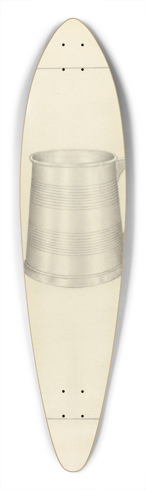 Vincent Carano - Silver Mug 39.3 inch art pintail longboard deck