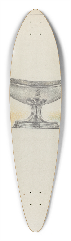 Vincent Carano - Silver Salt Cellars 39.3 inch art pintail longboard deck