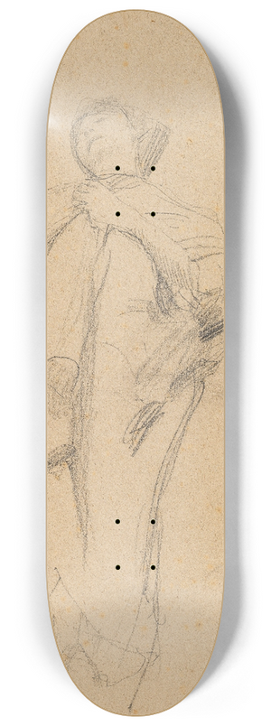 Gustav Klimt - Standing woman with raised right arm 8.25 inch art skate deck