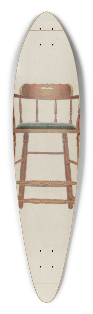 Vincent P. Rosel - Billiard Chair 39.3 inch art pintail longboard deck