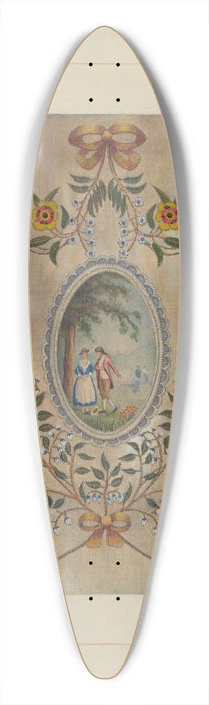 Vincent P. Rosel - Firescreen 39.3 inch art pintail longboard deck