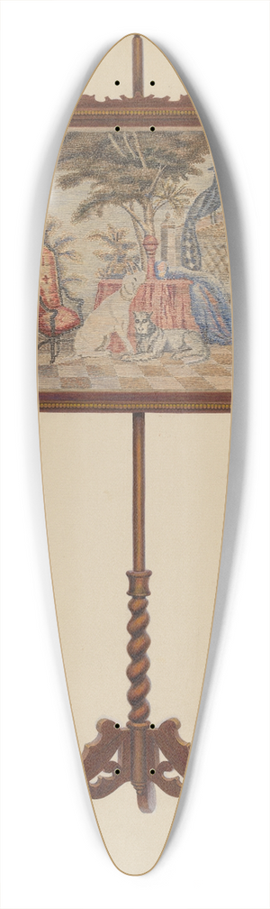 Vincent P. Rosel - Fire Screen 39.3 inch art pintail longboard deck