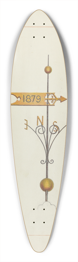 Vincent P. Rosel - Weather Vane 39.3 inch art pintail longboard deck