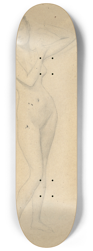 Gustav Klimt - Stehender weiblicher Akt 8.25 inch art skate deck