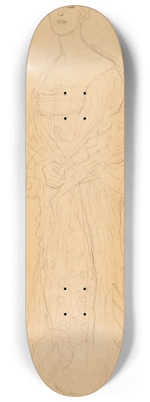 Gustav Klimt - Stehend von vorne mit kleiner Wendung nach links (Margaret Stonborough-Wittgenstein) 8.25 inch art skate deck