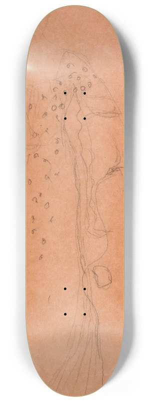 Gustav Klimt - Study for Portrait of Adele Bloch-Bauer I 8.25 inch art skate deck