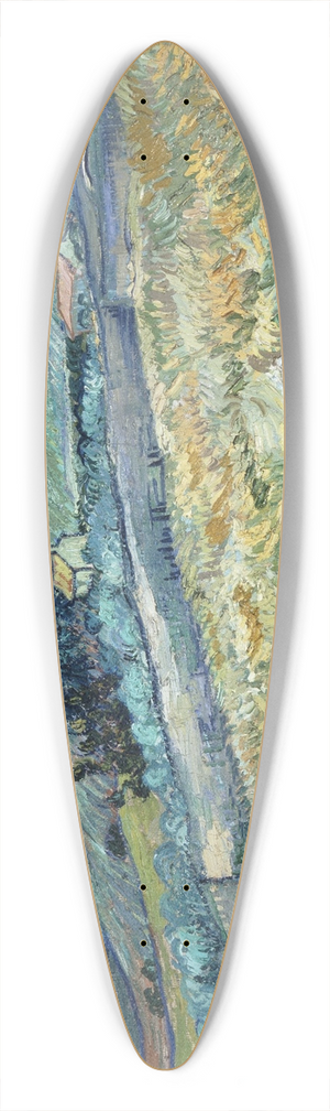 Vincent van Gogh - Landscape from Saint-Rmy 39.3 inch art pintail longboard deck